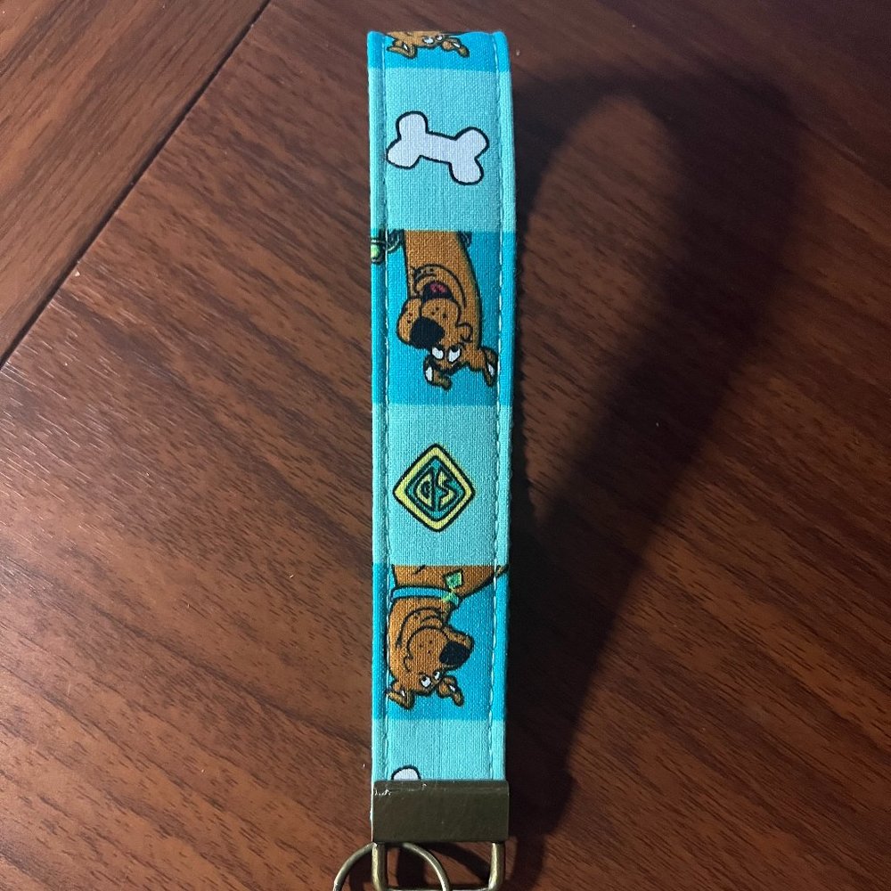 Hand Made Green Scooby Doo Print Key Chain